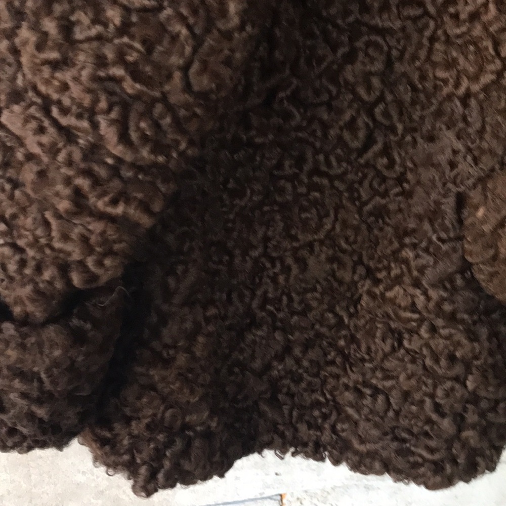 Mid-Century brown Persian lamb mink collar short coat - Picture 13 of 14